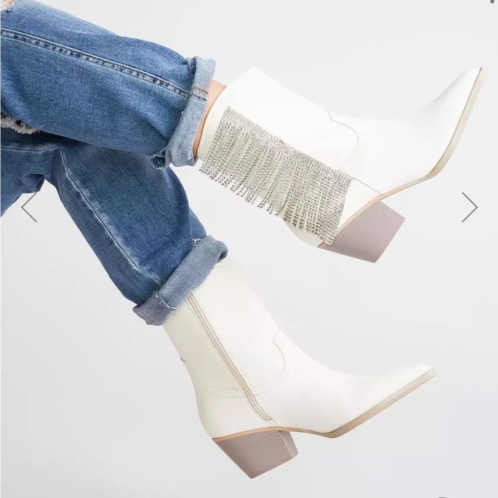 White rhinestone boots!